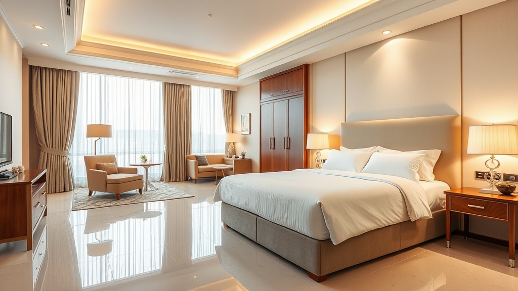 חדר סטנדרט במלון הברון עם מיטה זוגית ופינת ישיבה